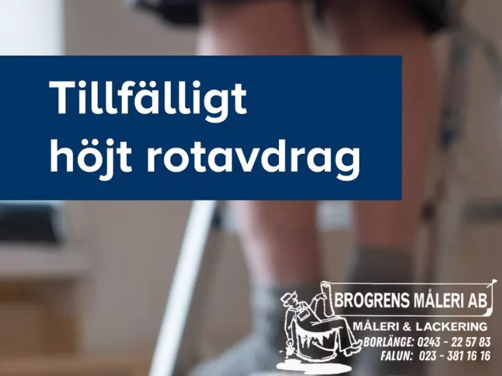 Höjt Rotavdrag Brogrens Måleri